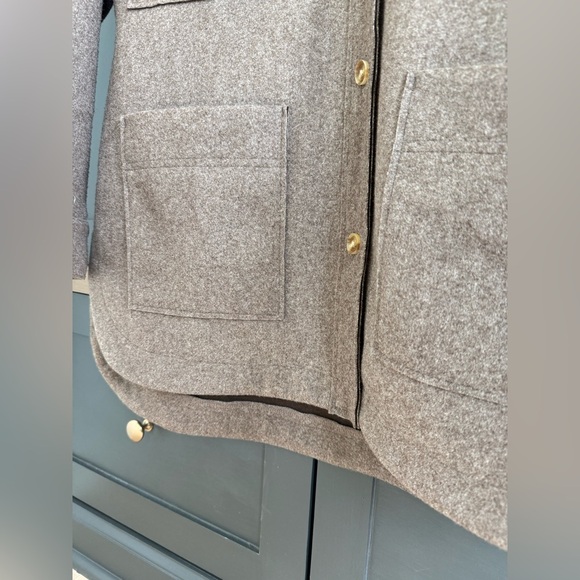 Banana Republic 4 Pocket Brown Shacket Jacket size large - Picture 9 of 12